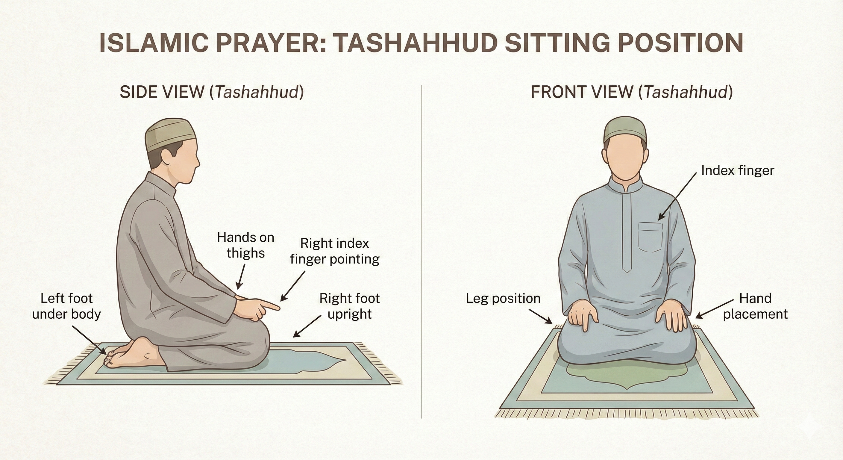Sitting between prostrations